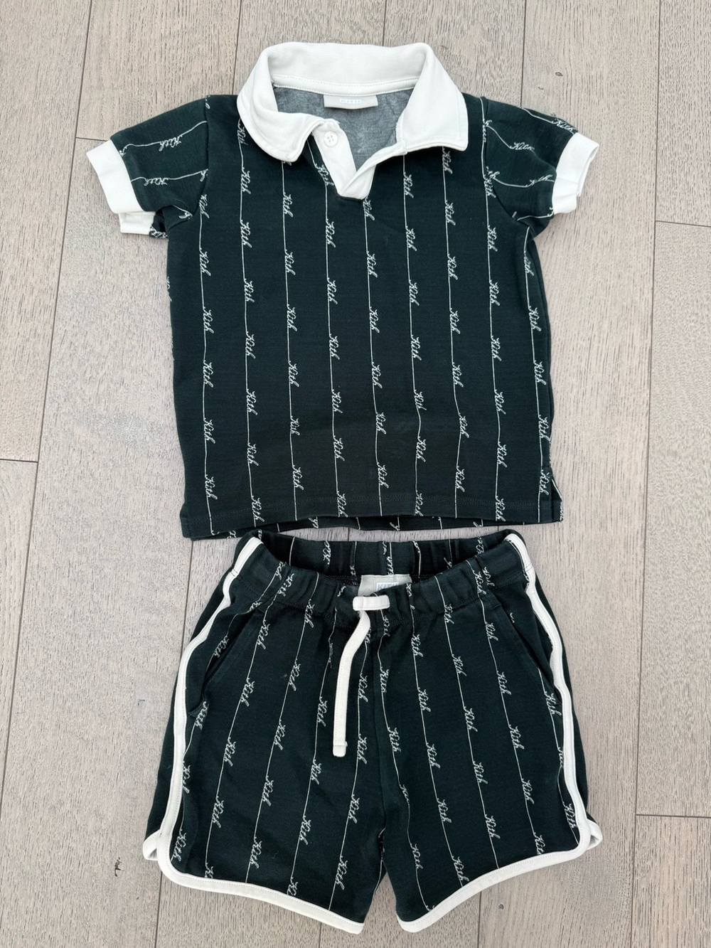 Kith Green & White Polo Short Set